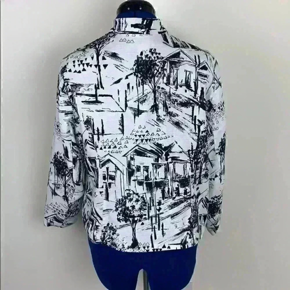 COLDWATER Creek linen blend open front jacket. Fully lined. Size PL. - Picture 3 of 7